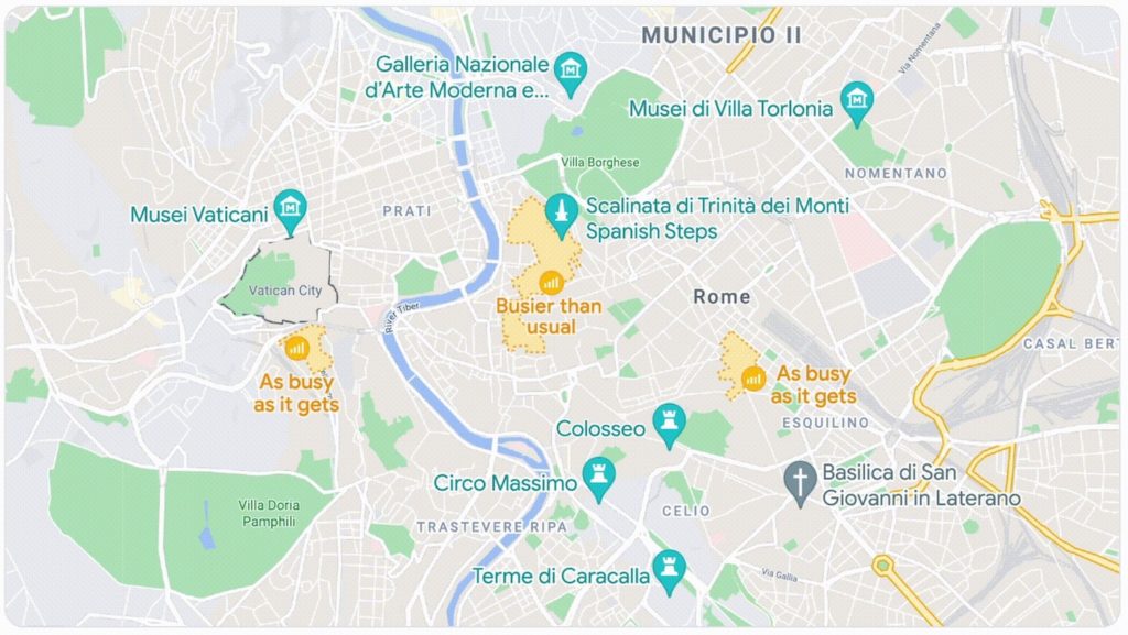Google Maps Areas Grosse Affluence