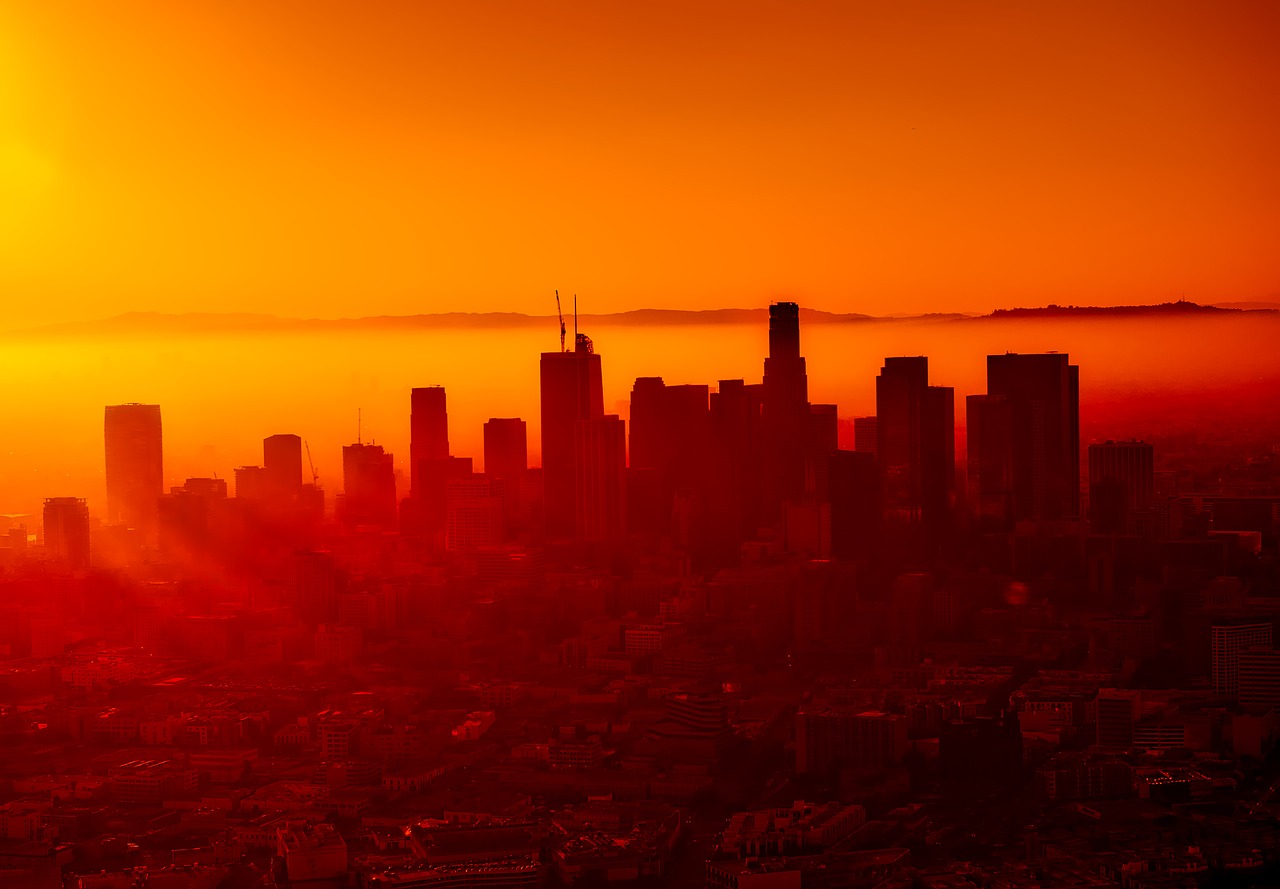 Miasto Los Angeles (Kalifornia) pod smogiem