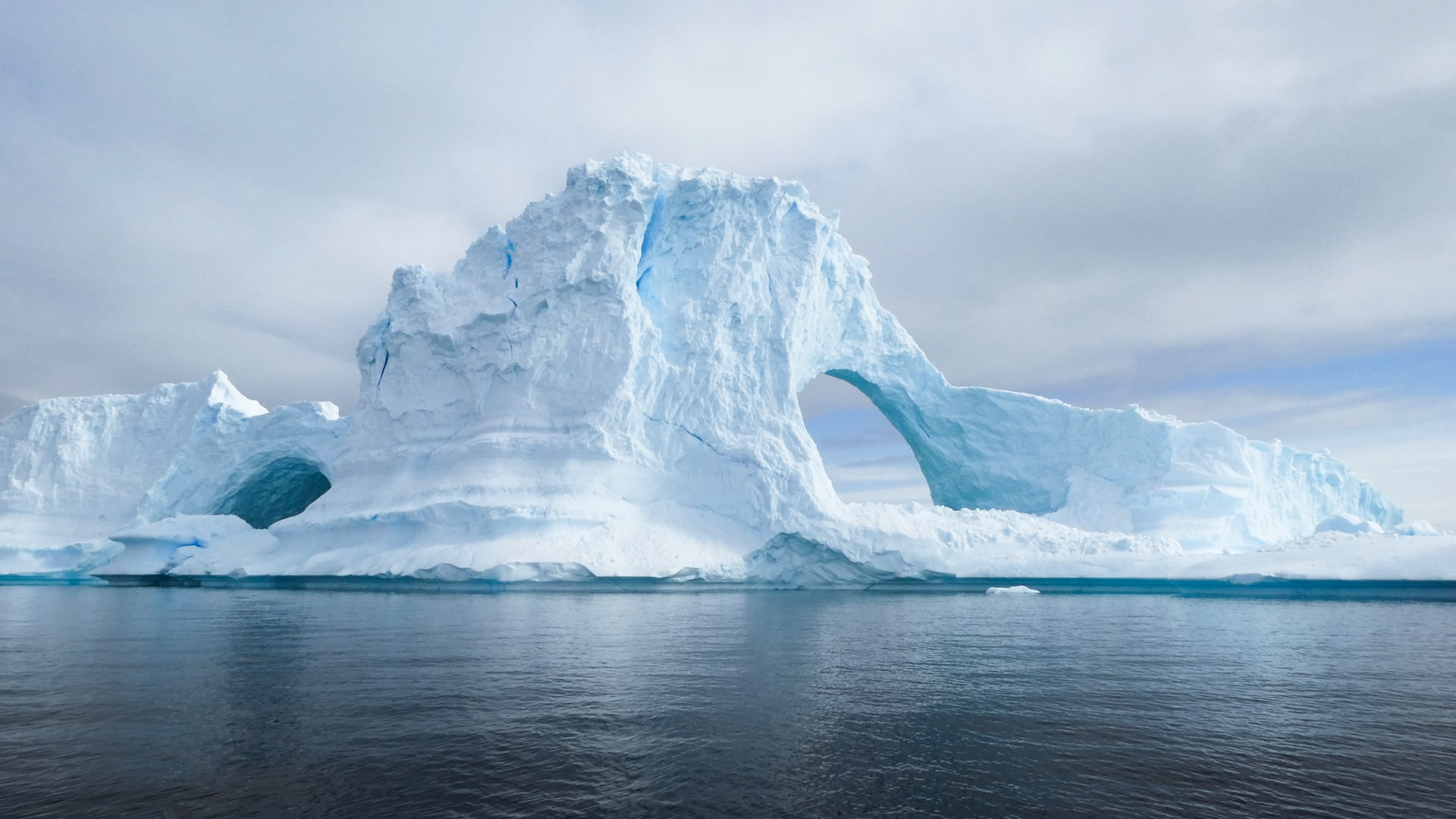Zdjęcie antarktycznych gór lodowych