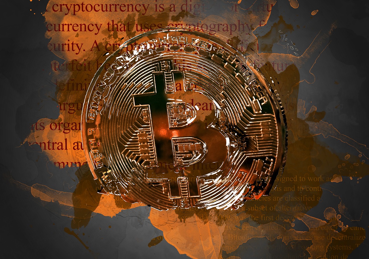 Moneta Bitcoin reprezentująca kryptowalutę